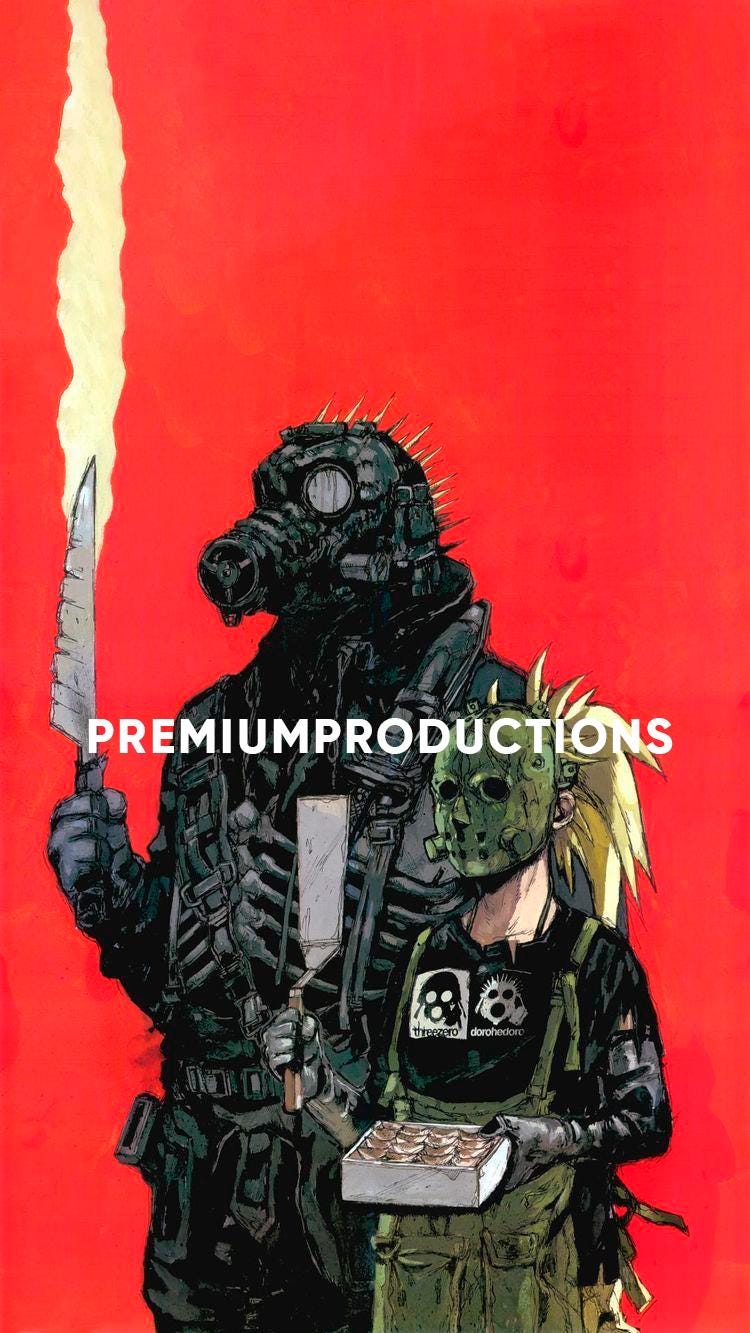 Dorohedoro Digital Poster - Season 2 Anime Wall Art Featuring Caiman and Nikaido