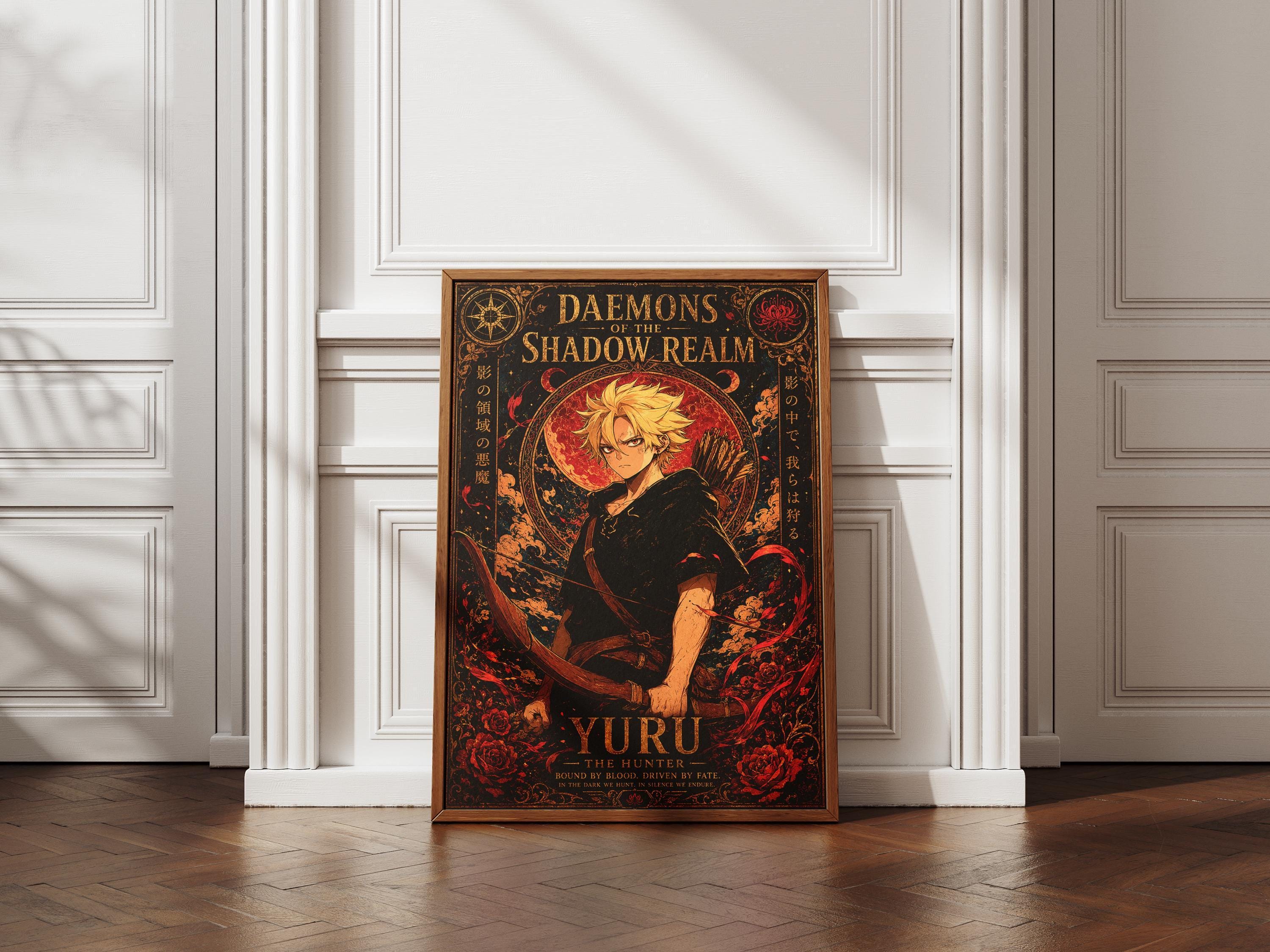 Póster de Daemons of the Shadow Realm Yuru - Arte del anime Yomi no Tsugai