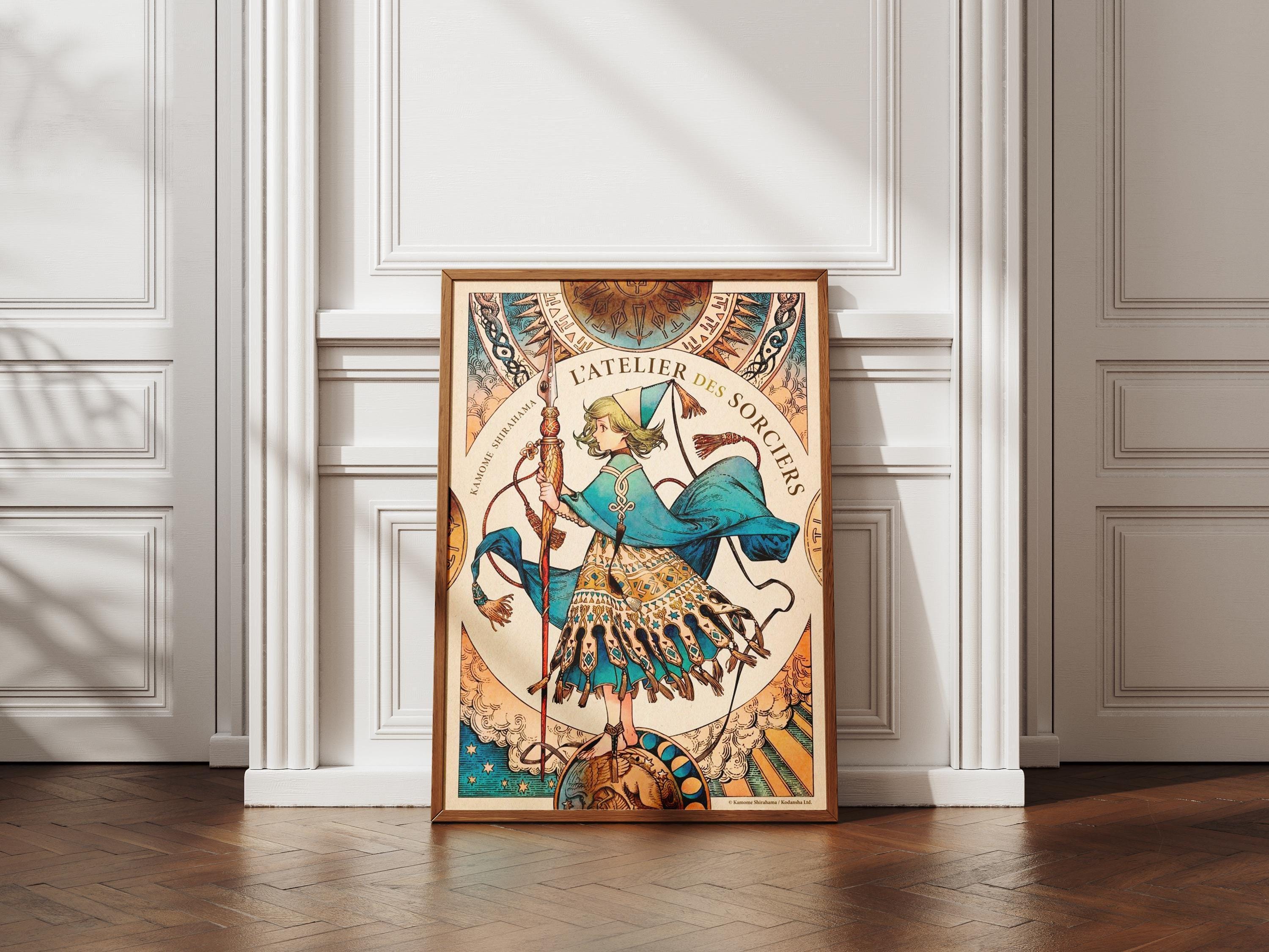 Witch Hat Atelier Poster - Coco Anime Wall Art With Magical Blue Cape & Mystical Circles