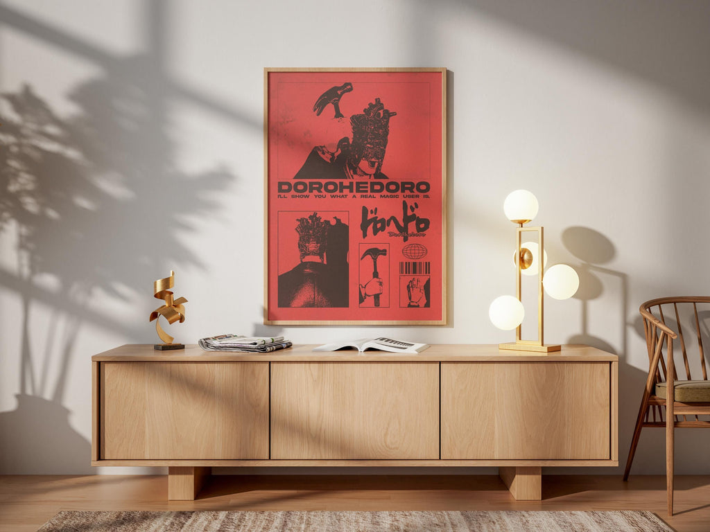 Dorohedoro Shin Poster - Red Anime Wall Art | Season 2 Horror Manga Print
