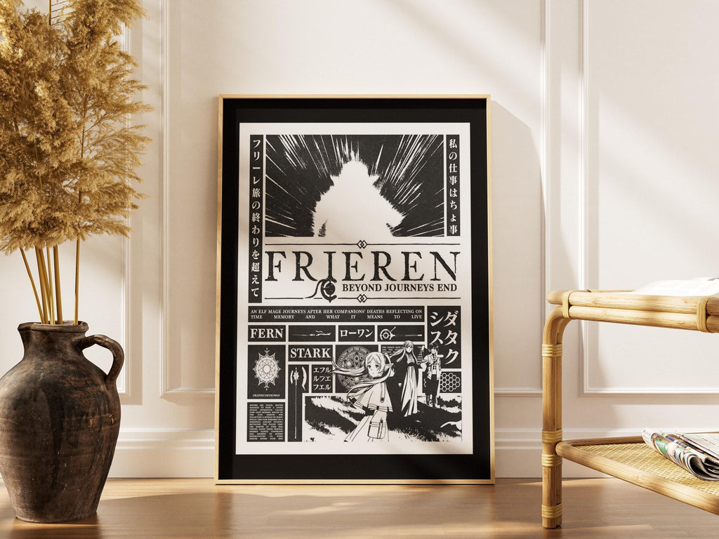 Frieren Anime Poster – Fantasy Wall Print | Elf Mage Poster on Premium Matte Paper