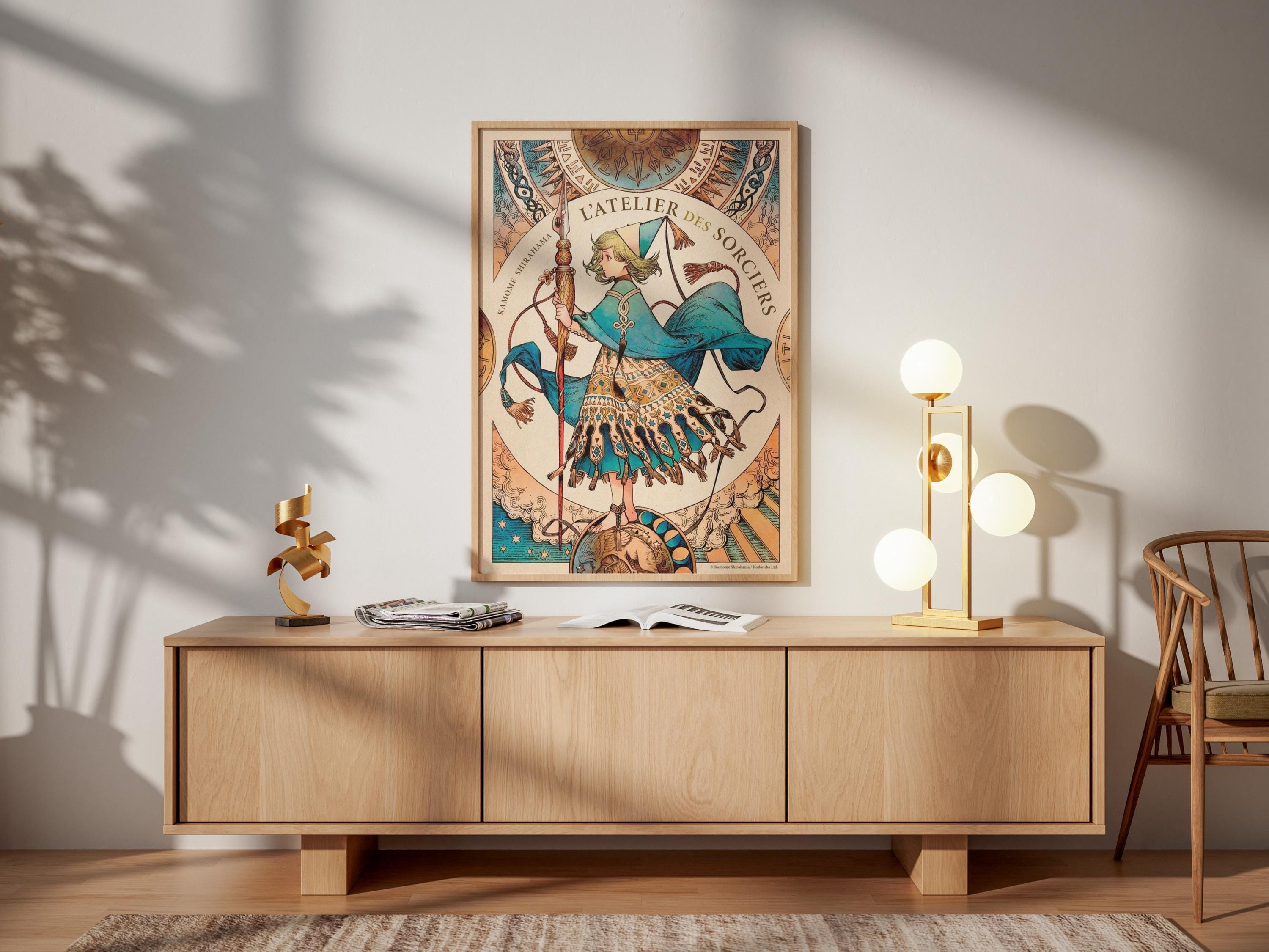 Witch Hat Atelier Poster - Coco Anime Wall Art With Magical Blue Cape & Mystical Circles