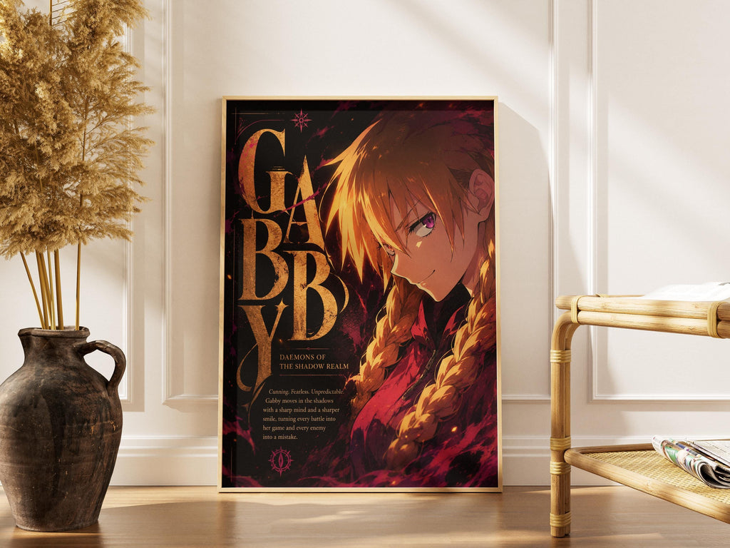 Póster de Gabby de Yomi no Tsugai — Impresión de anime de Daemons of the Shadow Realm