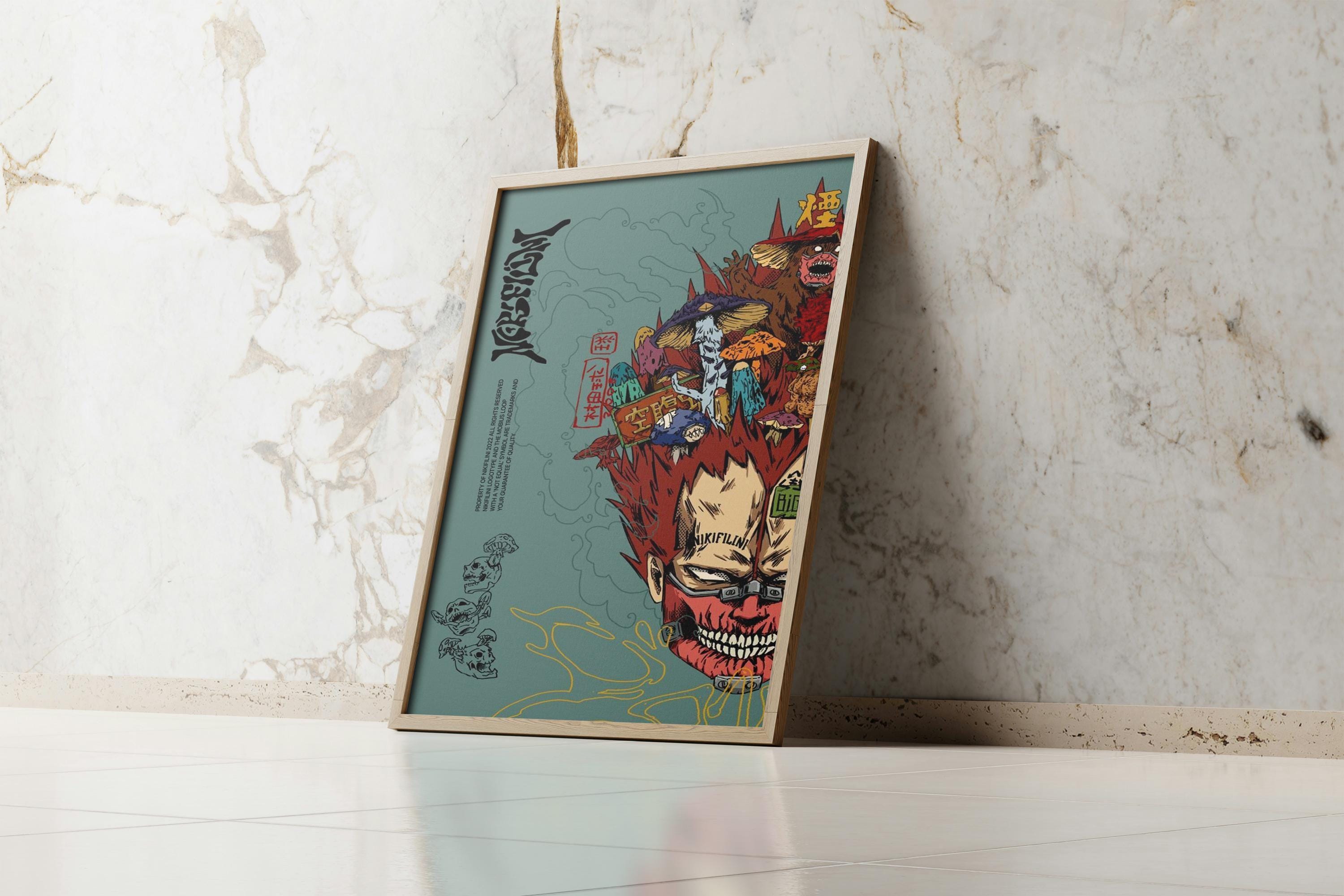 Dorohedoro Poster - Season 2 Horror Anime Wall Print With Mushroom Head Art