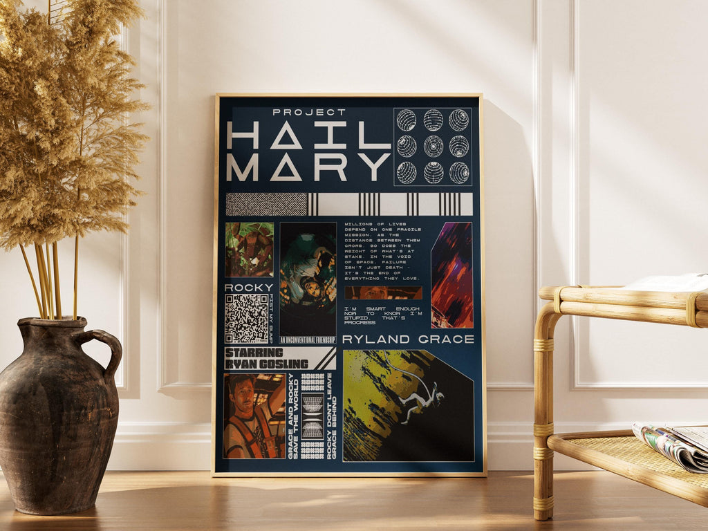 Project Hail Mary Poster – Ryan Gosling Movie Print | Sci Fi Wall Art