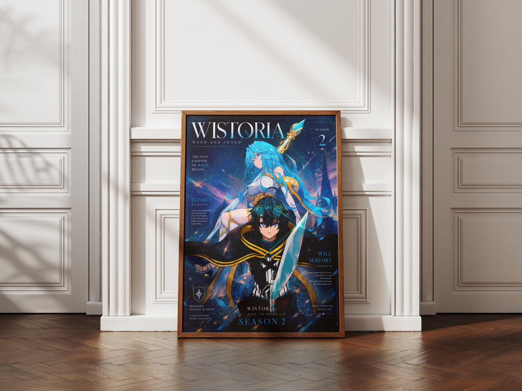 Póster de Will Elfaria - Wistoria, varita y espada, temporada 2. Lámina decorativa para pared.