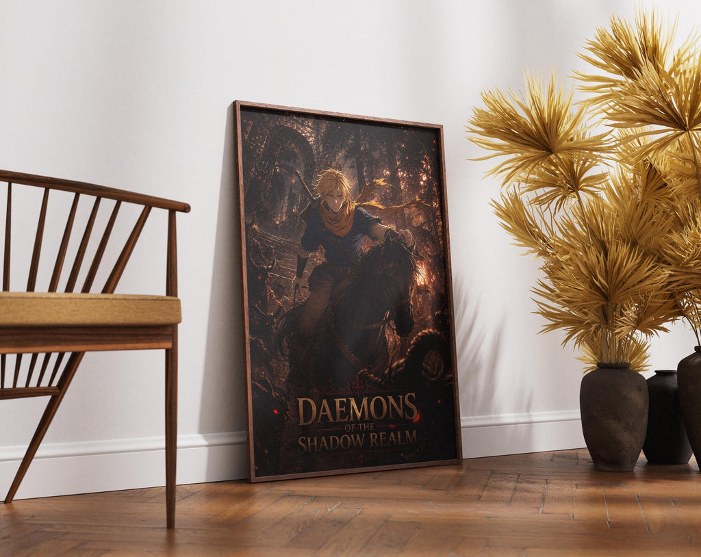 Yuru Anime Poster – Dark Fantasy Daemons Wall Art | Matte Paper Print