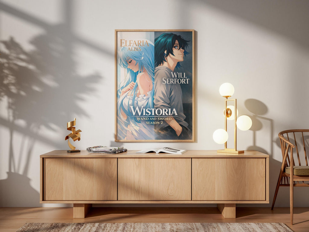 Wistoria Anime Poster - Elfaria Albis & Will Serfort Sword and Wand Art Print