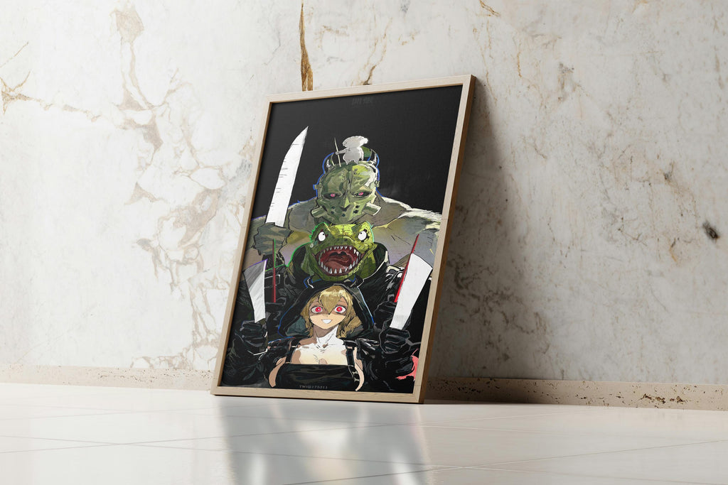Dorohedoro Season 2 Poster – Kaiman & Nikaido Horror Anime Wall Art Print