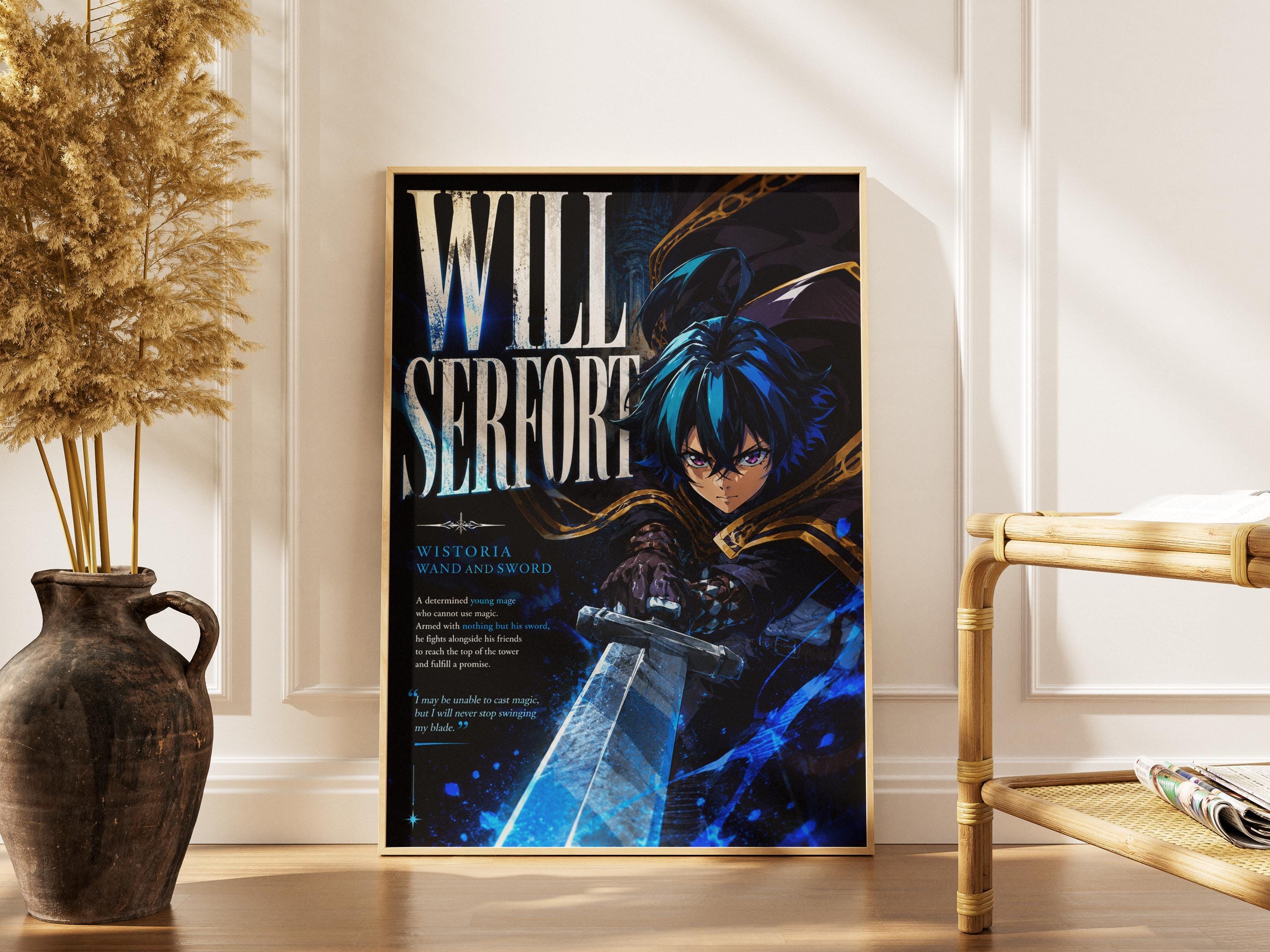 Wistoria Anime Poster – Will Serfort Wand and Sword Print | Season 2 Wall Art