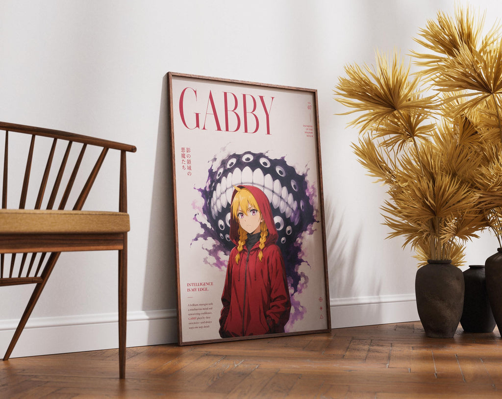 Gabby Anime Poster – Daemons of Shadow Realm Print | Dark Fantasy Art