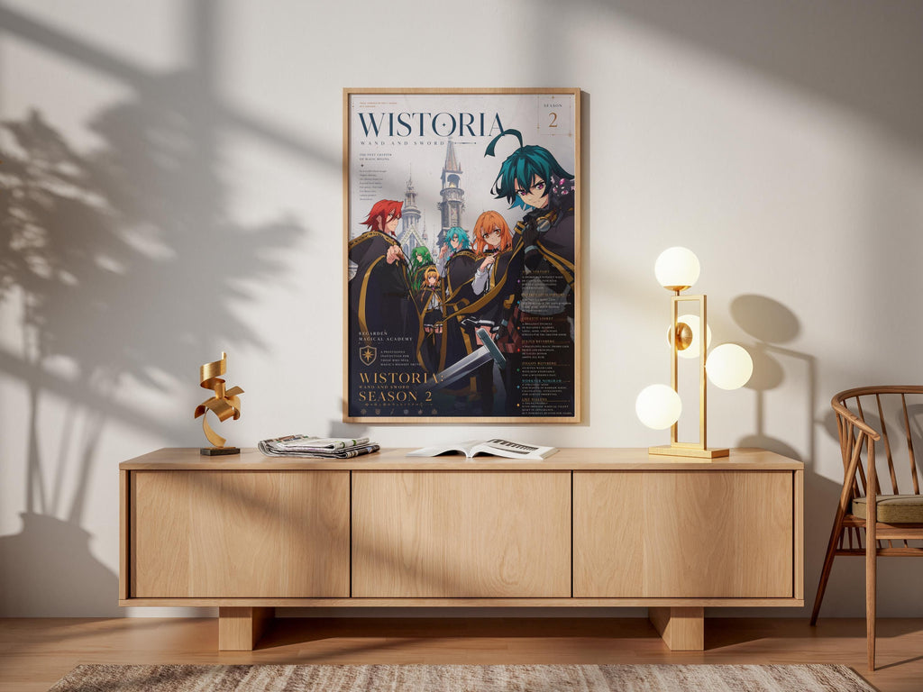 Wistoria Anime Poster – Season 2 Cast Print Featuring Will, Colette & Elfaria Art