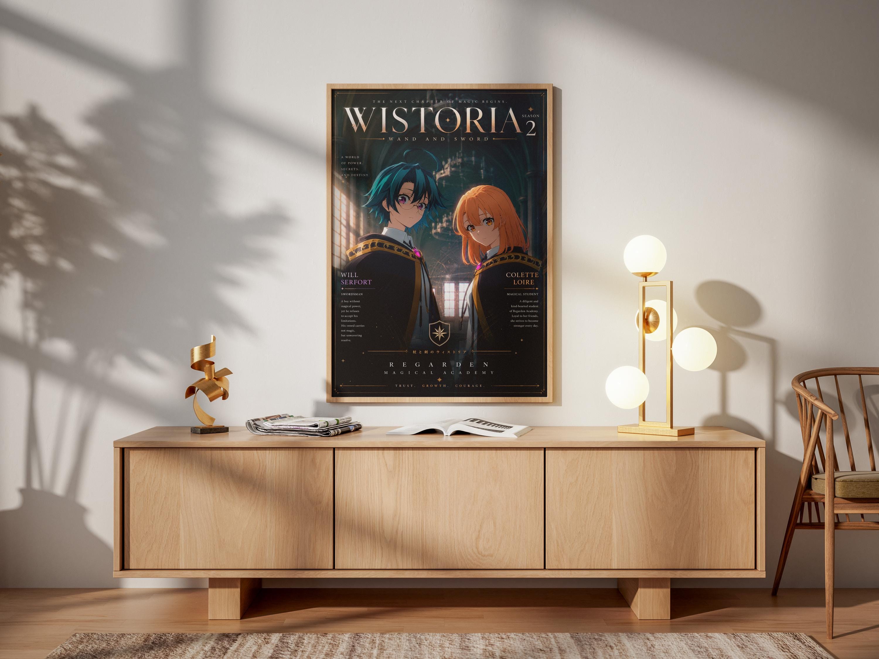 Wistoria Season 2 Poster - Will Serfort Artwork & Colette Loire Print | Premium Matte