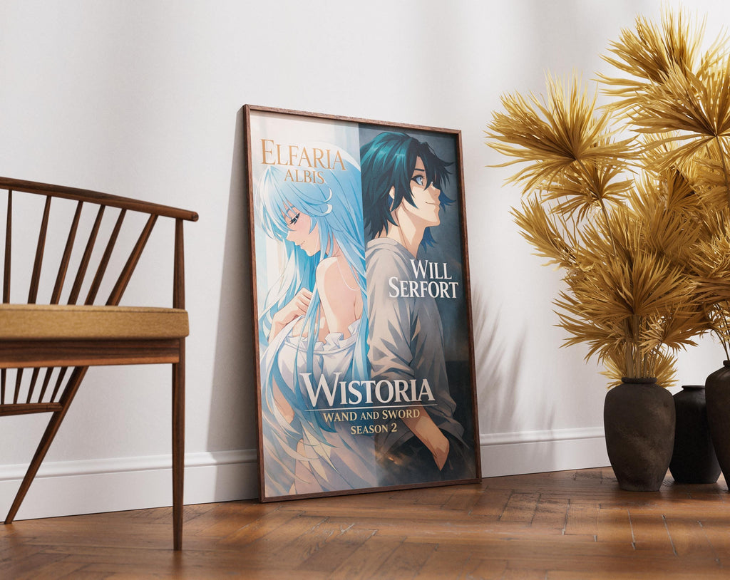 Wistoria Anime Poster - Elfaria Albis & Will Serfort Sword and Wand Art Print