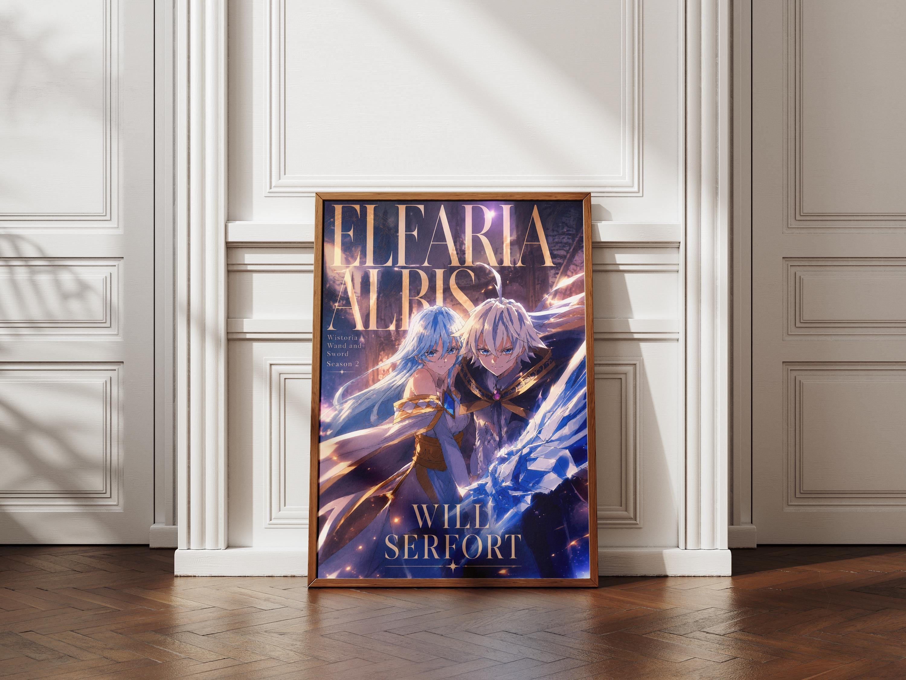 Wistoria Wand Sword Poster – Elfaria Albis & Will Serfort Anime Wall Decor