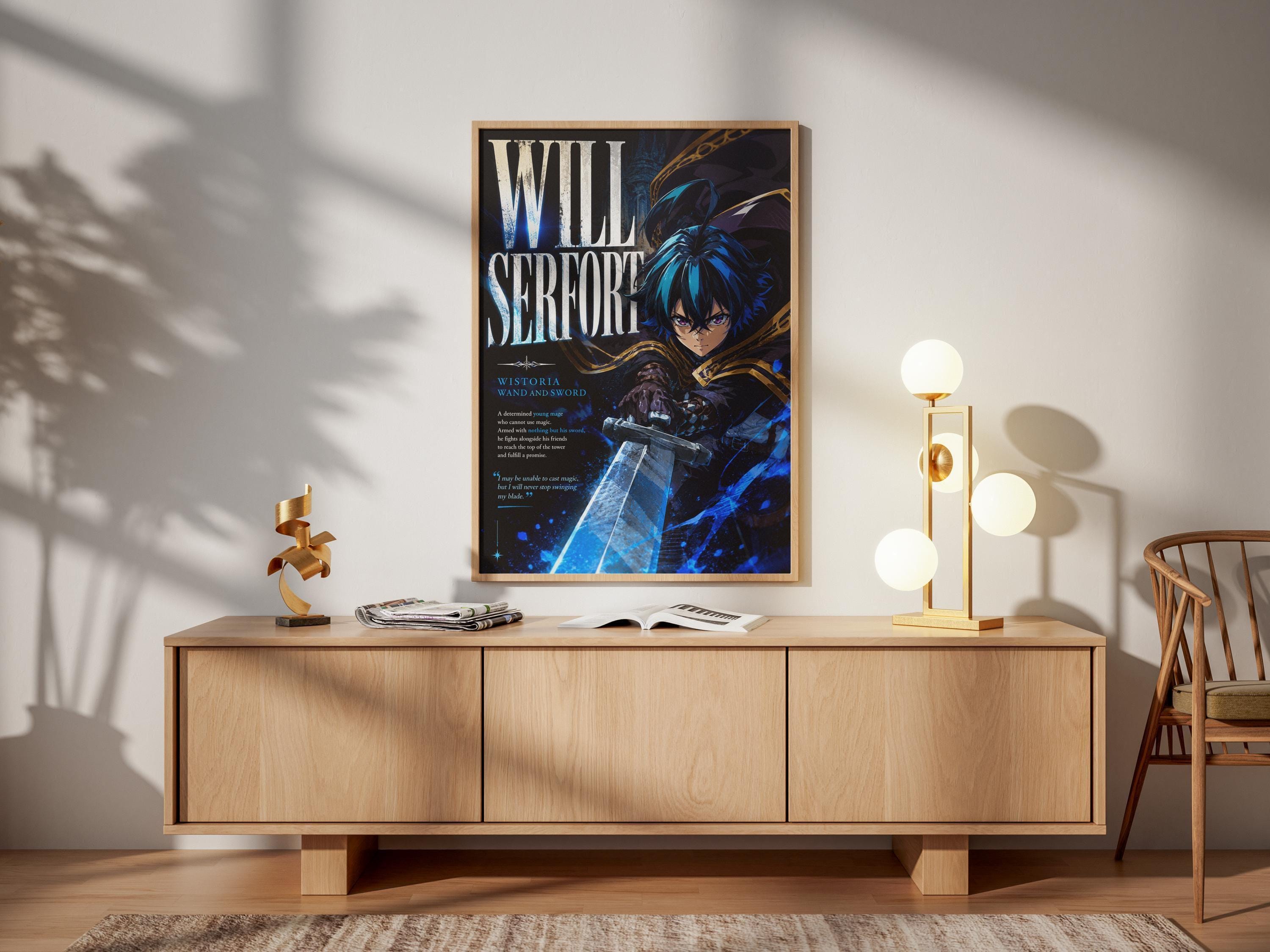 Wistoria Anime Poster – Will Serfort Wand and Sword Print | Season 2 Wall Art