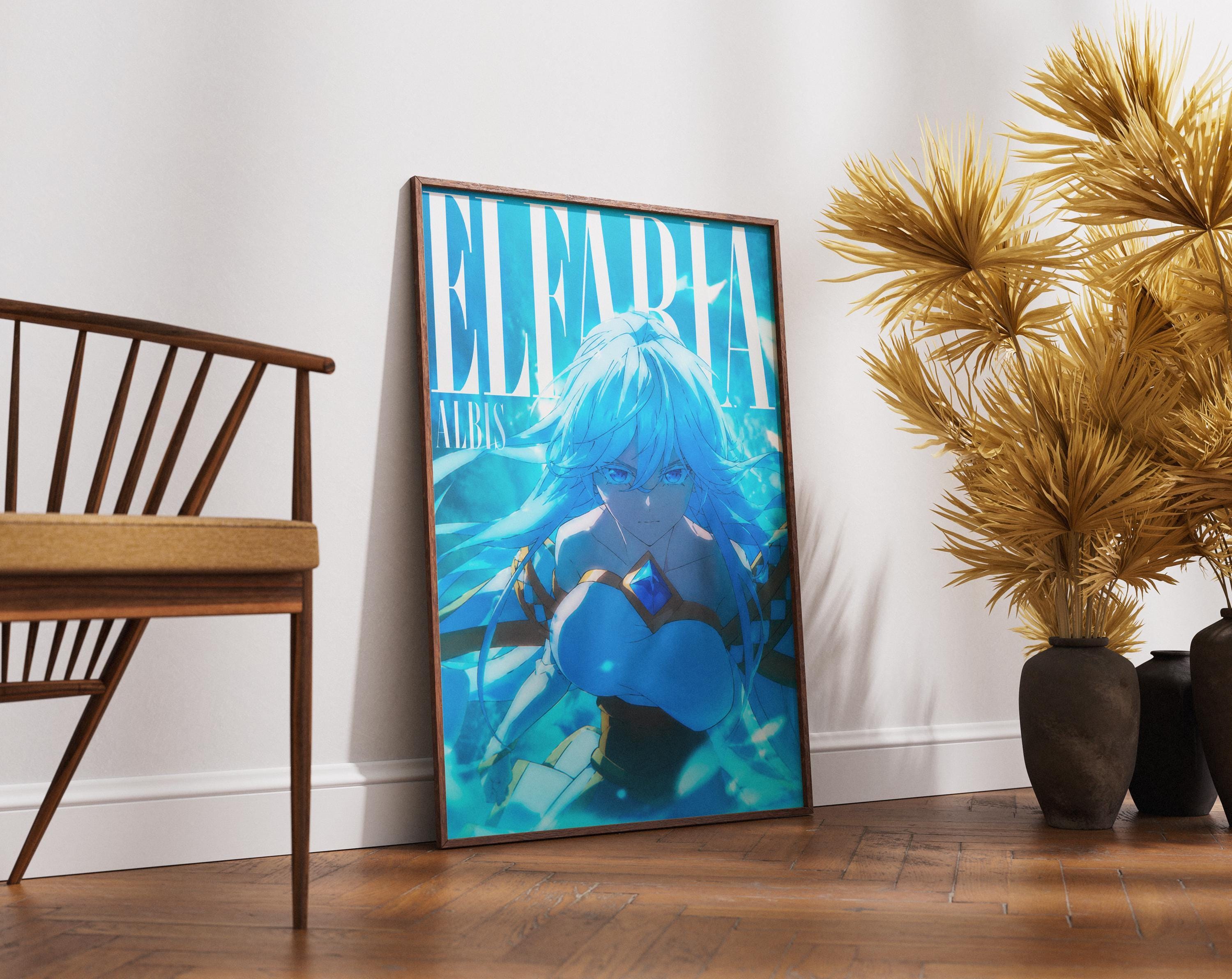 Elfaria Albis Poster - Anime Wall Art | Wand and Sword Fantasy Sword Art