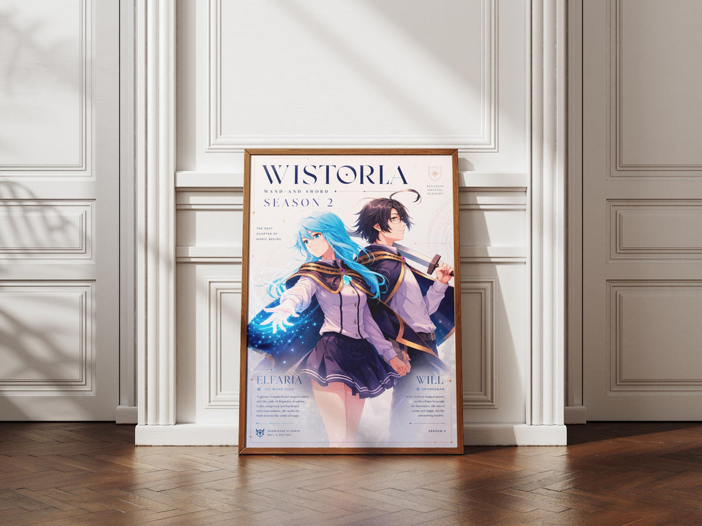 Wistoria Anime Poster - Will Serfort & Elfaria Albis Wand and Sword Art Print