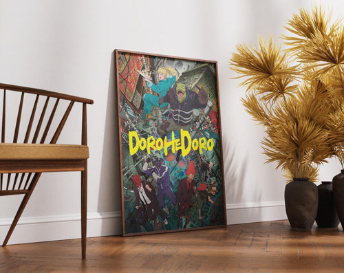 Dorohedoro Anime Poster – Season 2 Manga Print Featuring Caiman, Nikaido & Shin