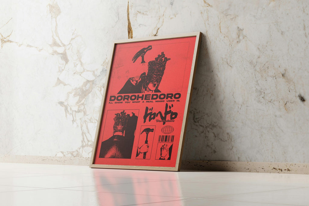 Dorohedoro Shin Poster - Red Anime Wall Art | Season 2 Horror Manga Print