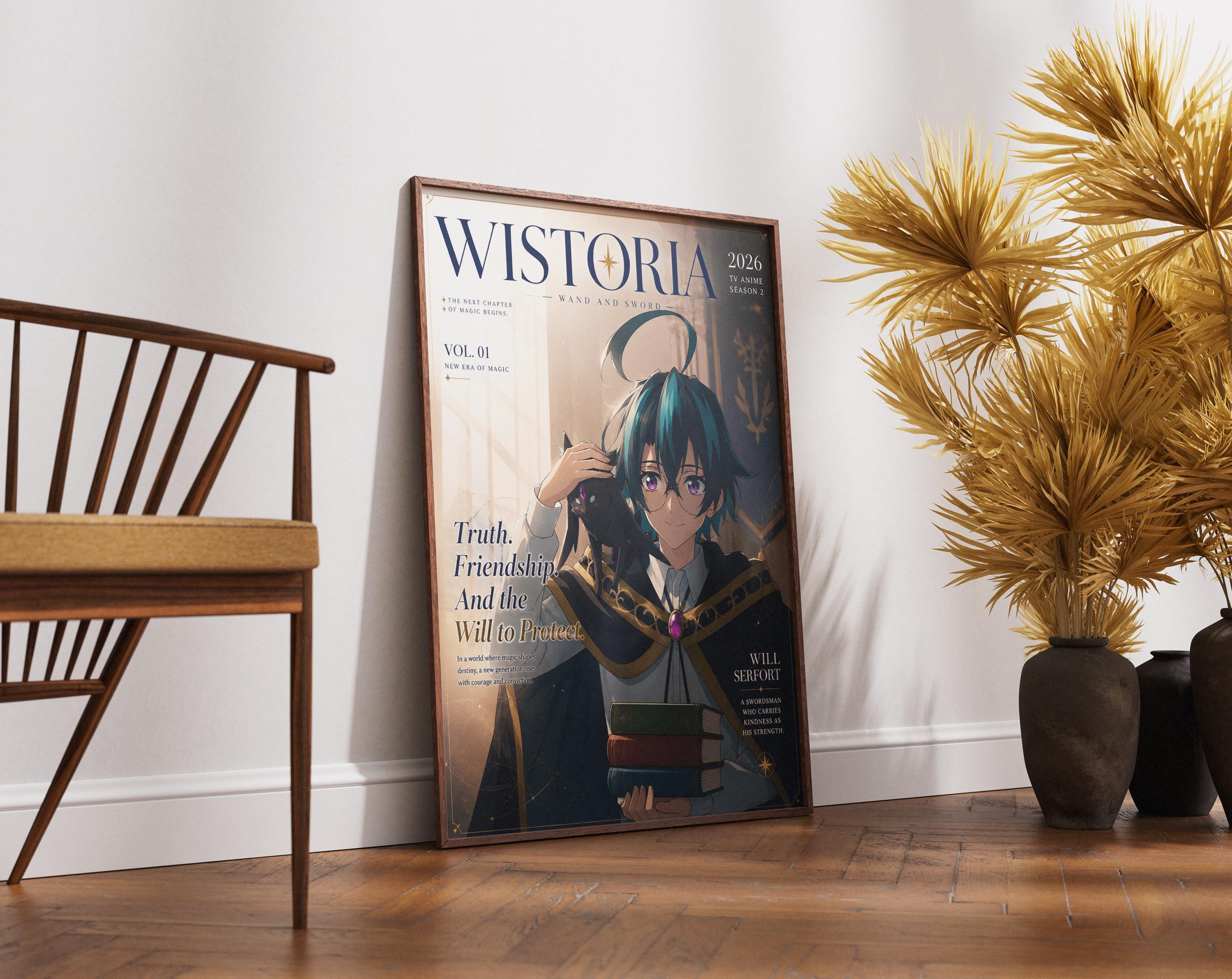 Póster de anime de Will Serfort / Decoración de la temporada 2 de Tsue to Tsurugi no Wistoria