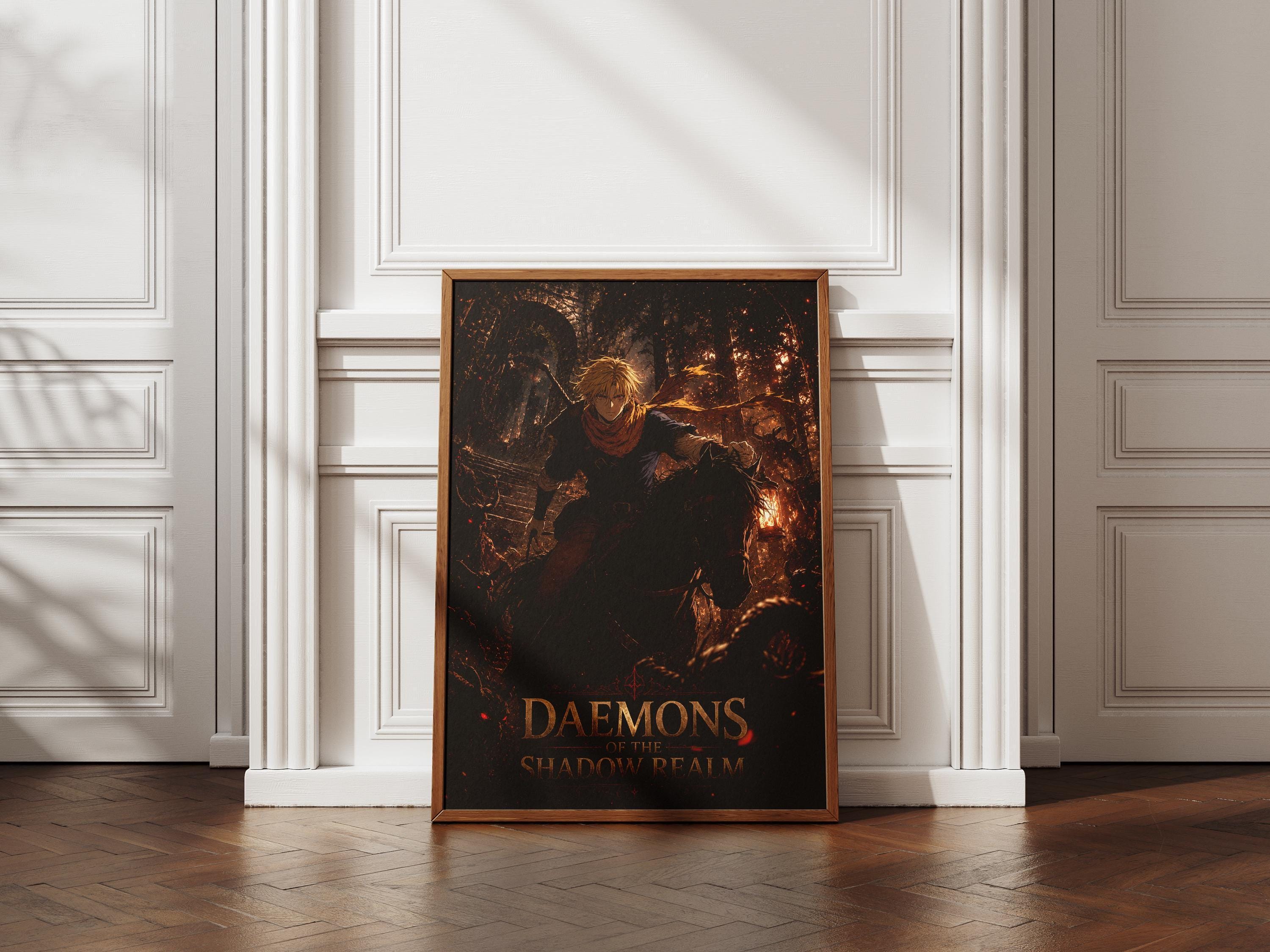 Yuru Anime Poster – Dark Fantasy Daemons Wall Art | Matte Paper Print