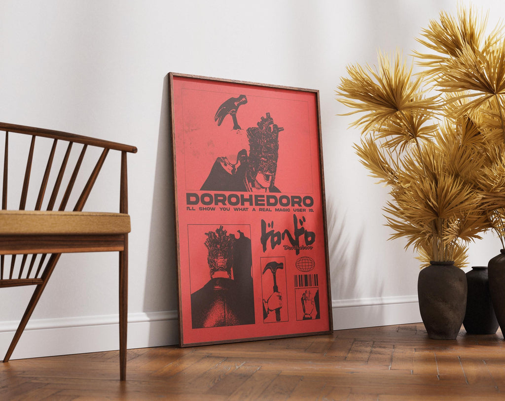 Dorohedoro Shin Poster - Red Anime Wall Art | Season 2 Horror Manga Print