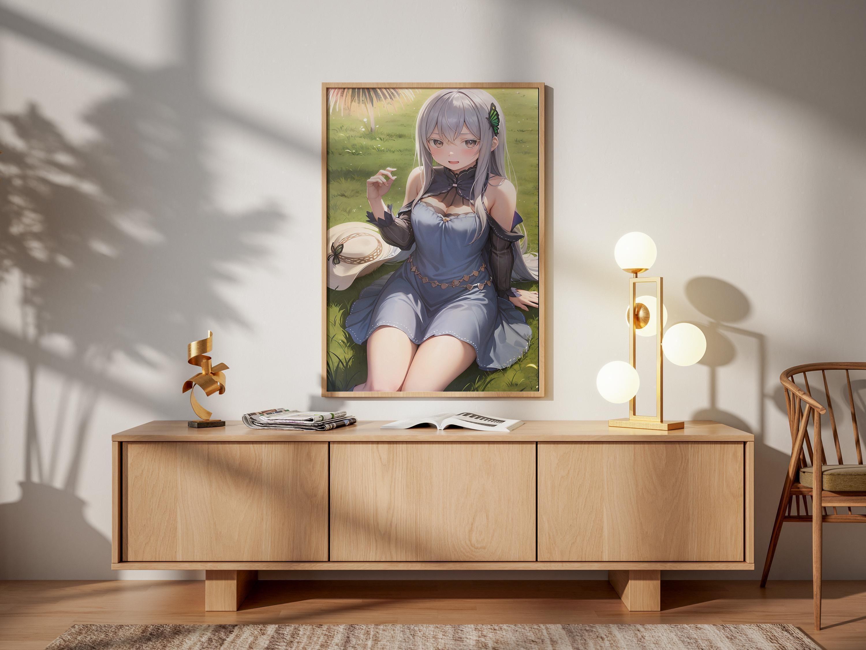 Emilia Re Zero Poster - Anime Wall Art Print
