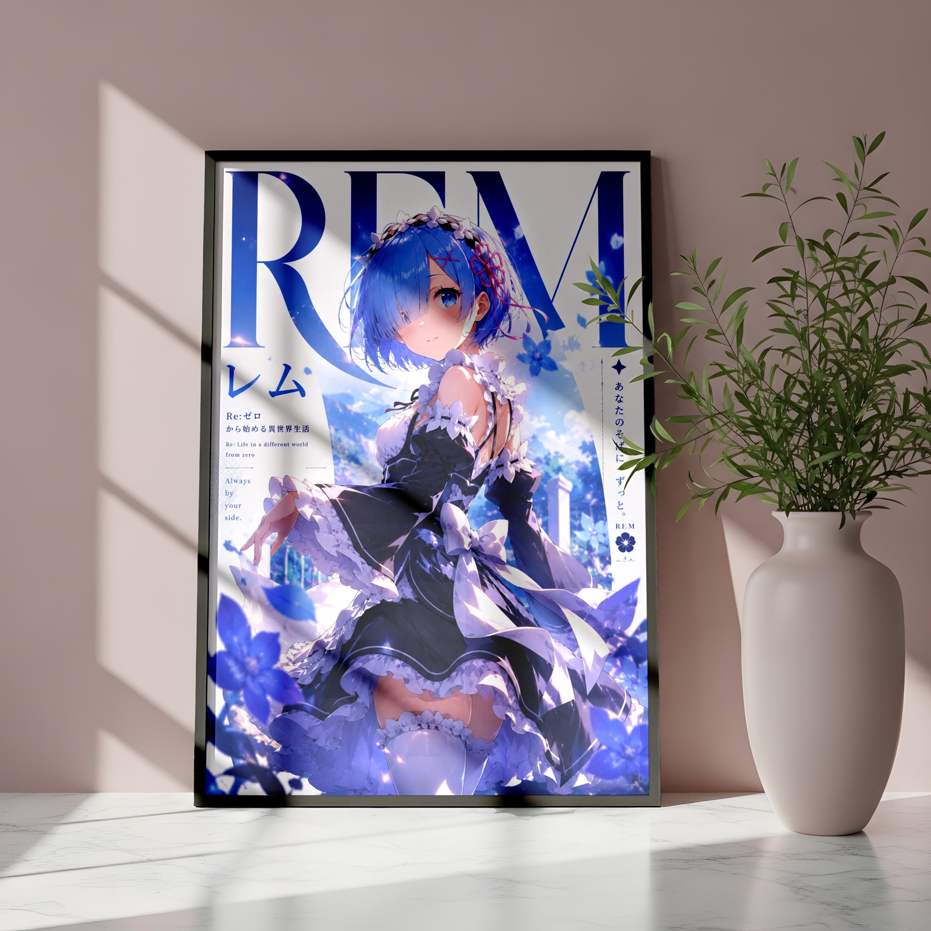 an anime-style illustration of a young girl with blue hair, wearing a black dress and a headpiece, standing in a floral setting. The background of the image is filled with blue and white colors, creating a visually striking contrast. The girl appears to be in a dynamic pose, with her arms outstretched and her hair flowing. The overall composition of the image is visually appealing and captures the essence of the anime style.