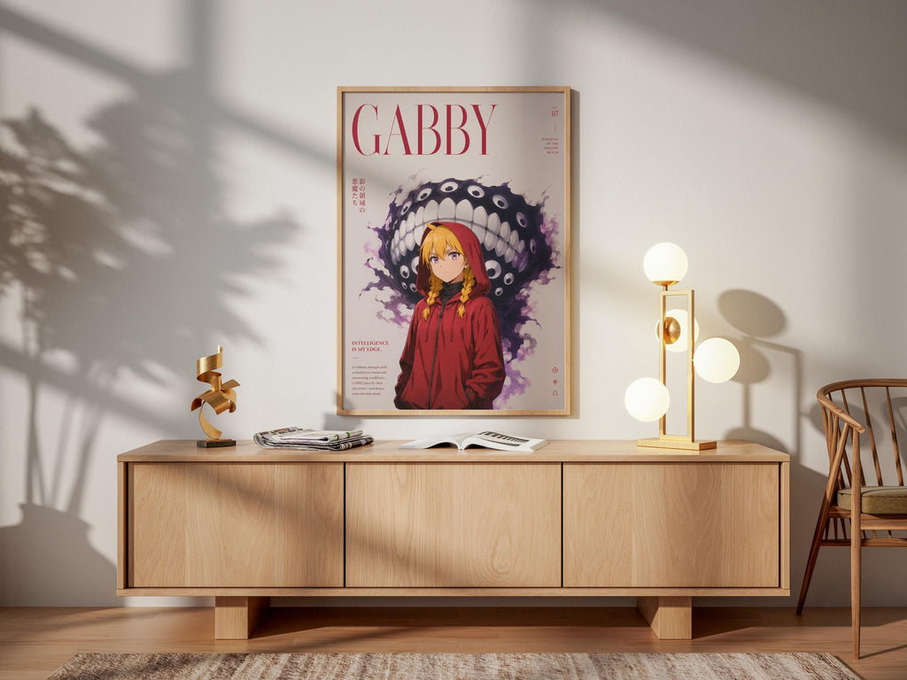 Gabby Anime Poster – Daemons of Shadow Realm Print | Dark Fantasy Art