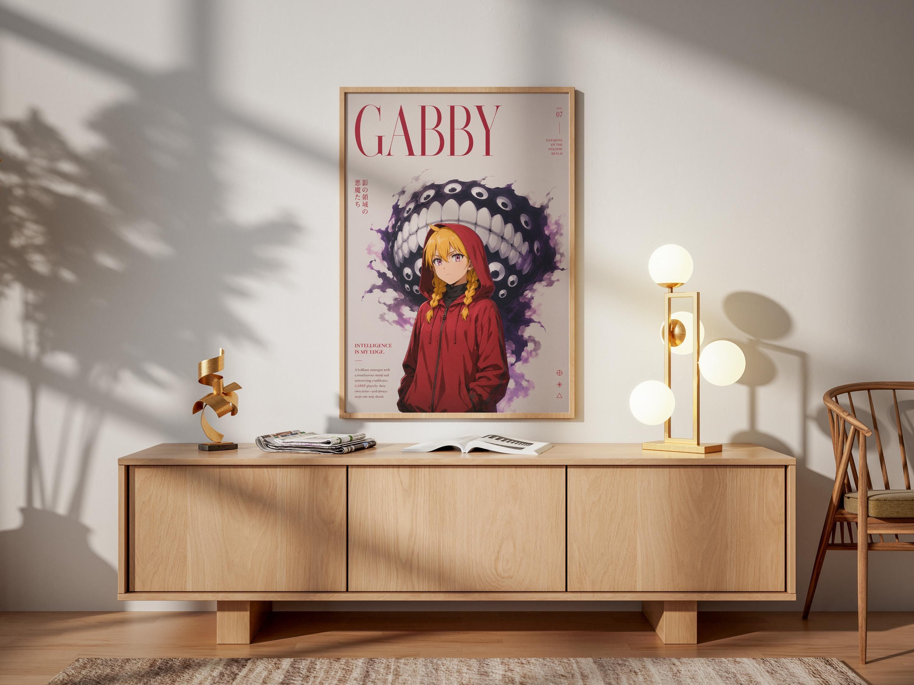 Gabby Anime Poster – Daemons of Shadow Realm Print | Dark Fantasy Art