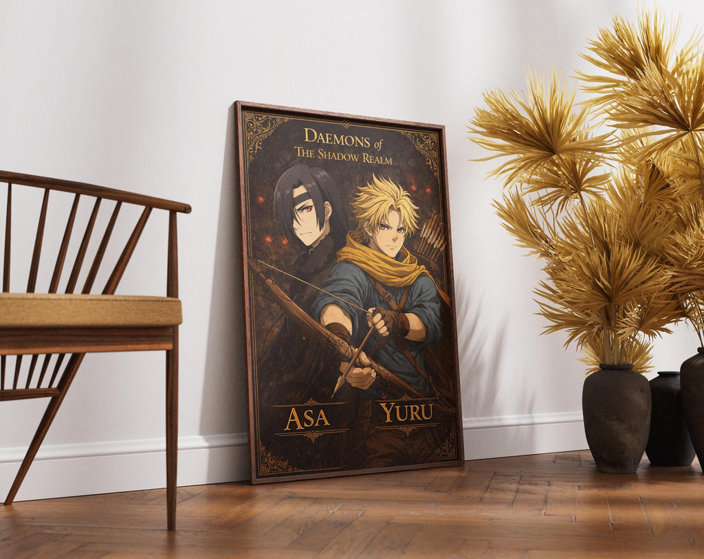 Yuru Asa Anime Poster – Yomi No Tsugai Twins | Shadow Realm Art Matte Print