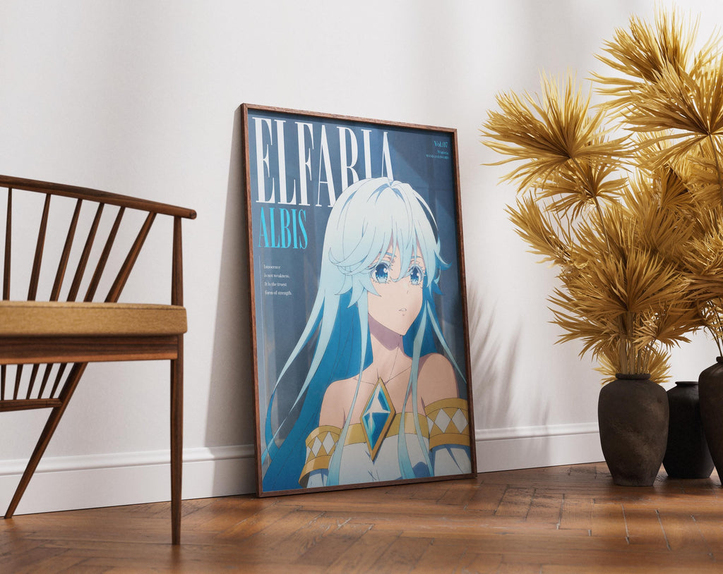 Elfaria Albis Poster - Anime Wall Art | Wand and Sword Fantasy Sword Art