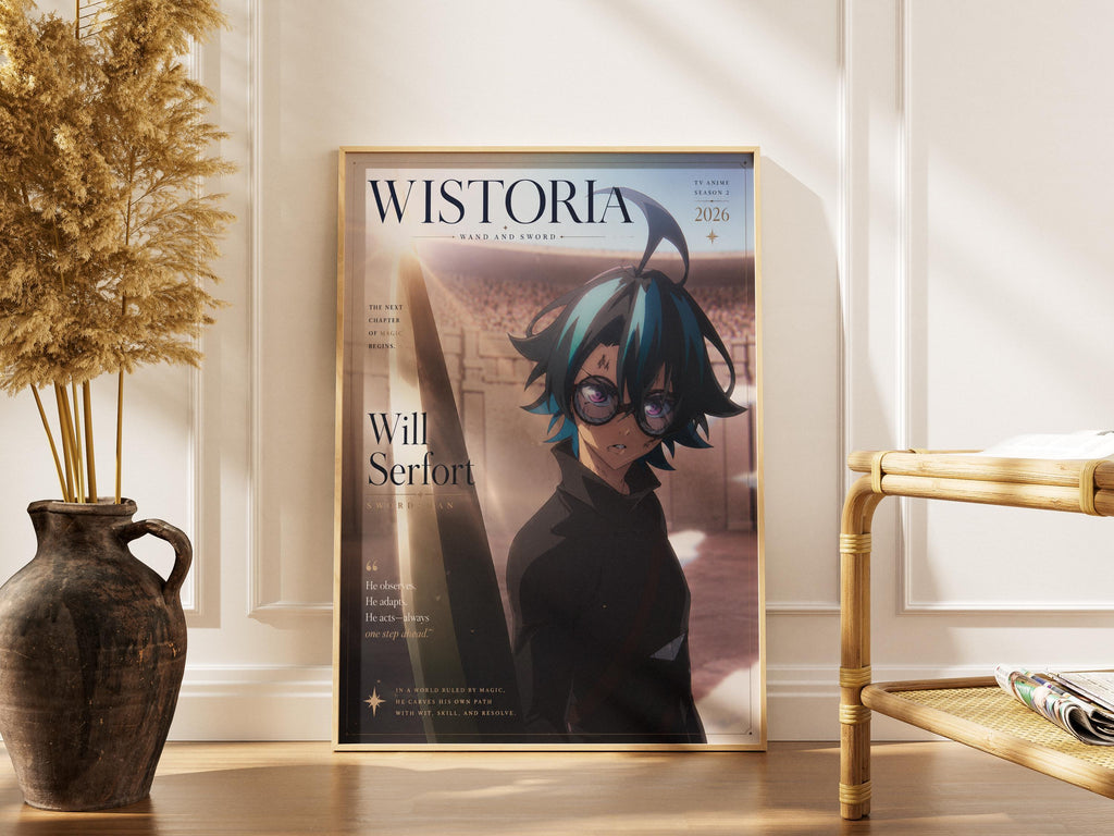 Póster de anime de Will Serfort / Decoración de la temporada 2 de Tsue to Tsurugi no Wistoria