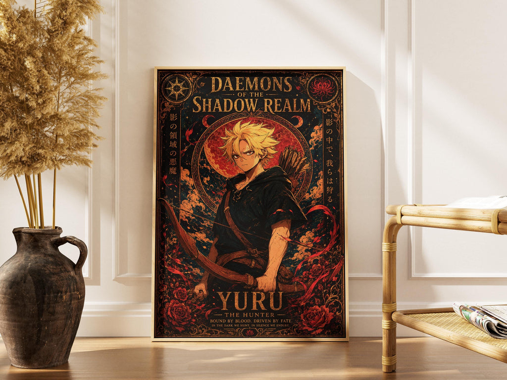 Póster de Daemons of the Shadow Realm Yuru - Arte del anime Yomi no Tsugai