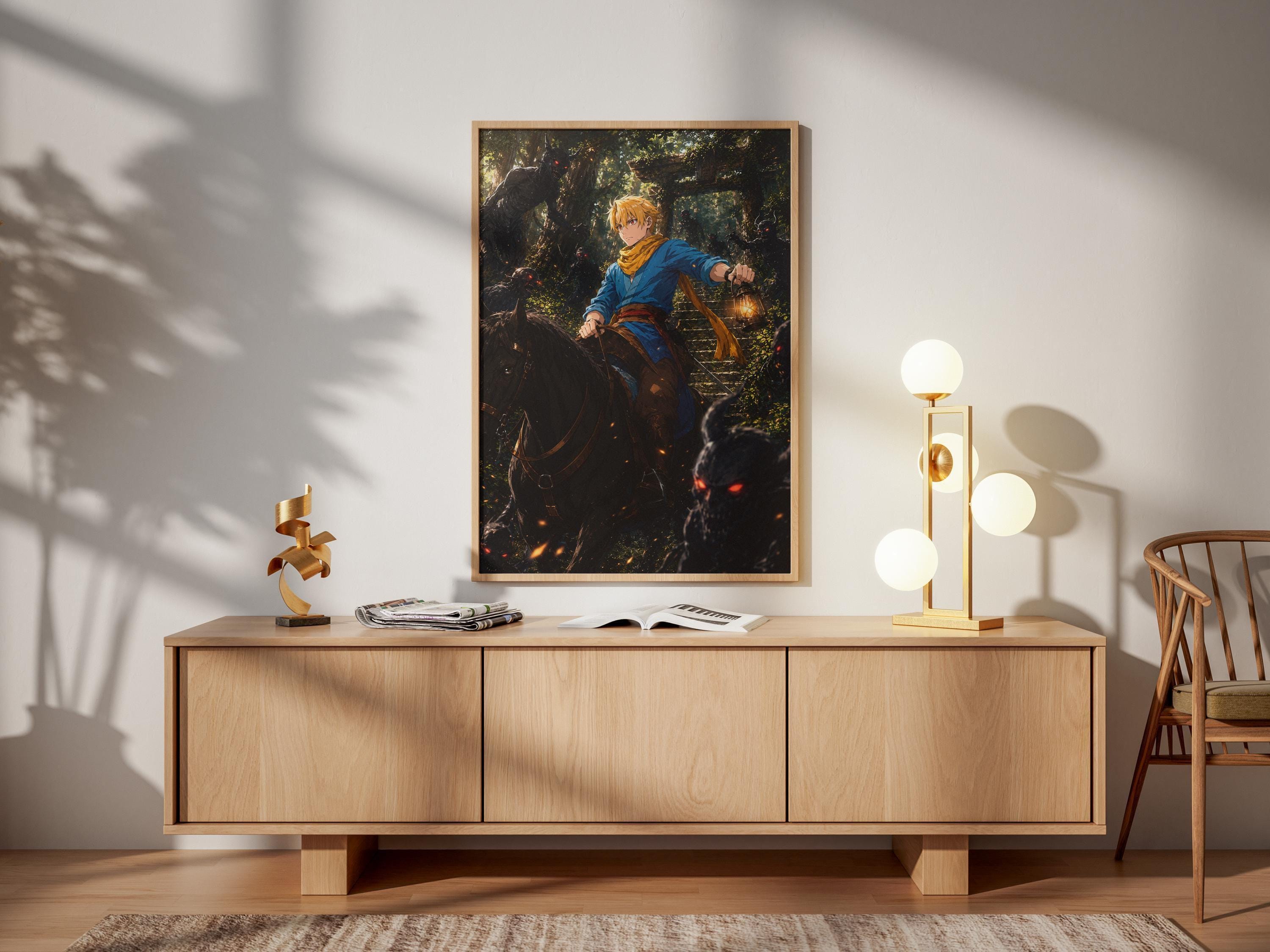 Yuru Anime Poster – Dark Fantasy Matte Paper Art Print | Yomi No Tsugai Wall Decor