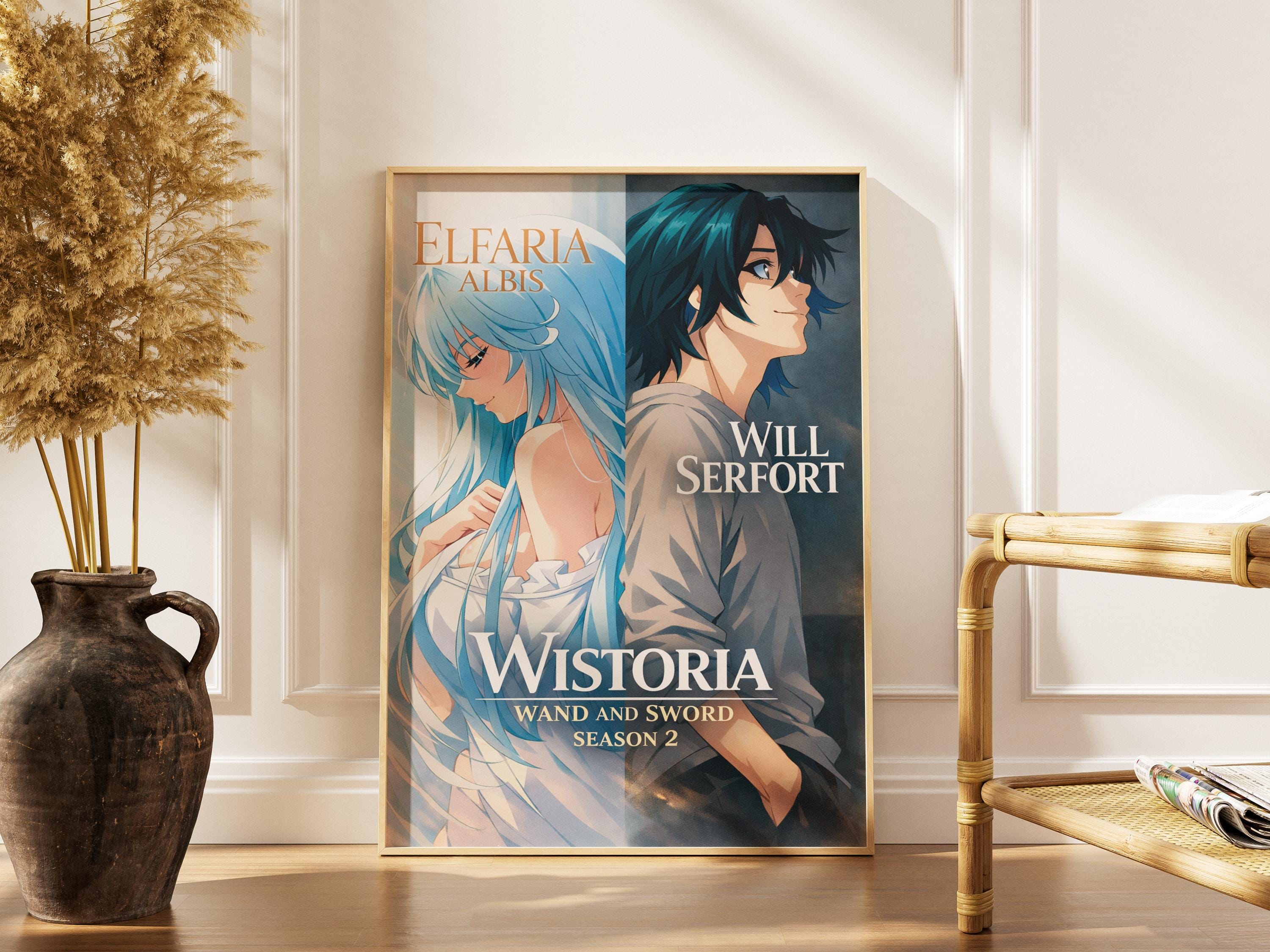 Wistoria Anime Poster - Elfaria Albis & Will Serfort Sword and Wand Art Print