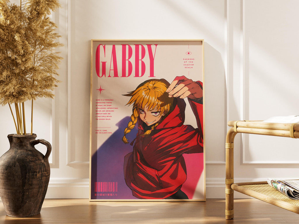 Anime Poster – Gabby Daemons of the Shadow Realm | Dark Fantasy Art Print