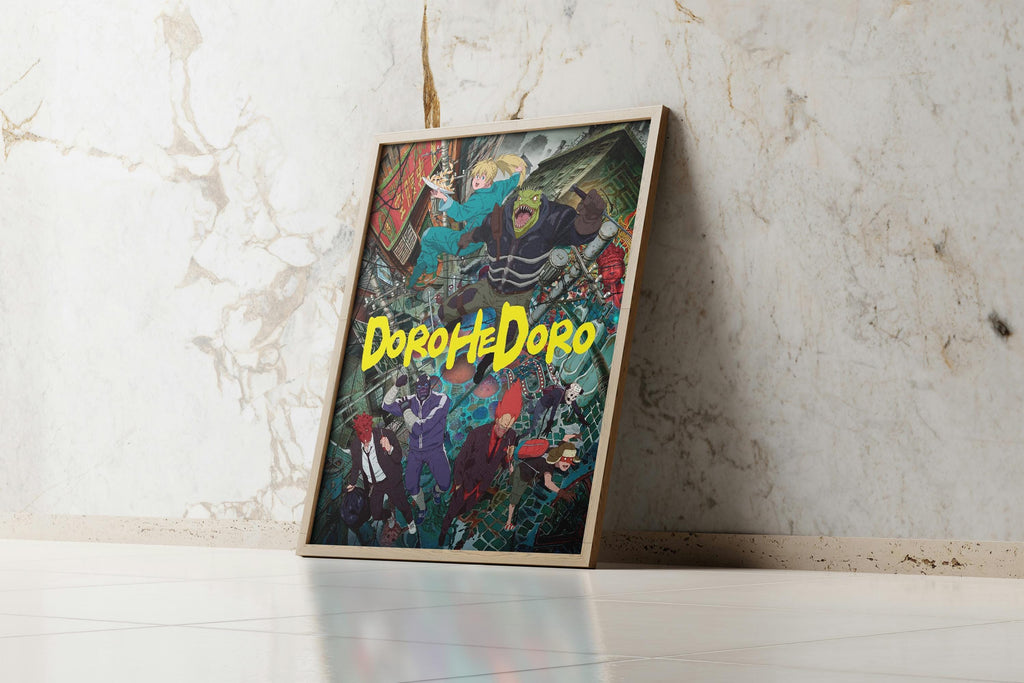 Dorohedoro Anime Poster – Season 2 Manga Print Featuring Caiman, Nikaido & Shin