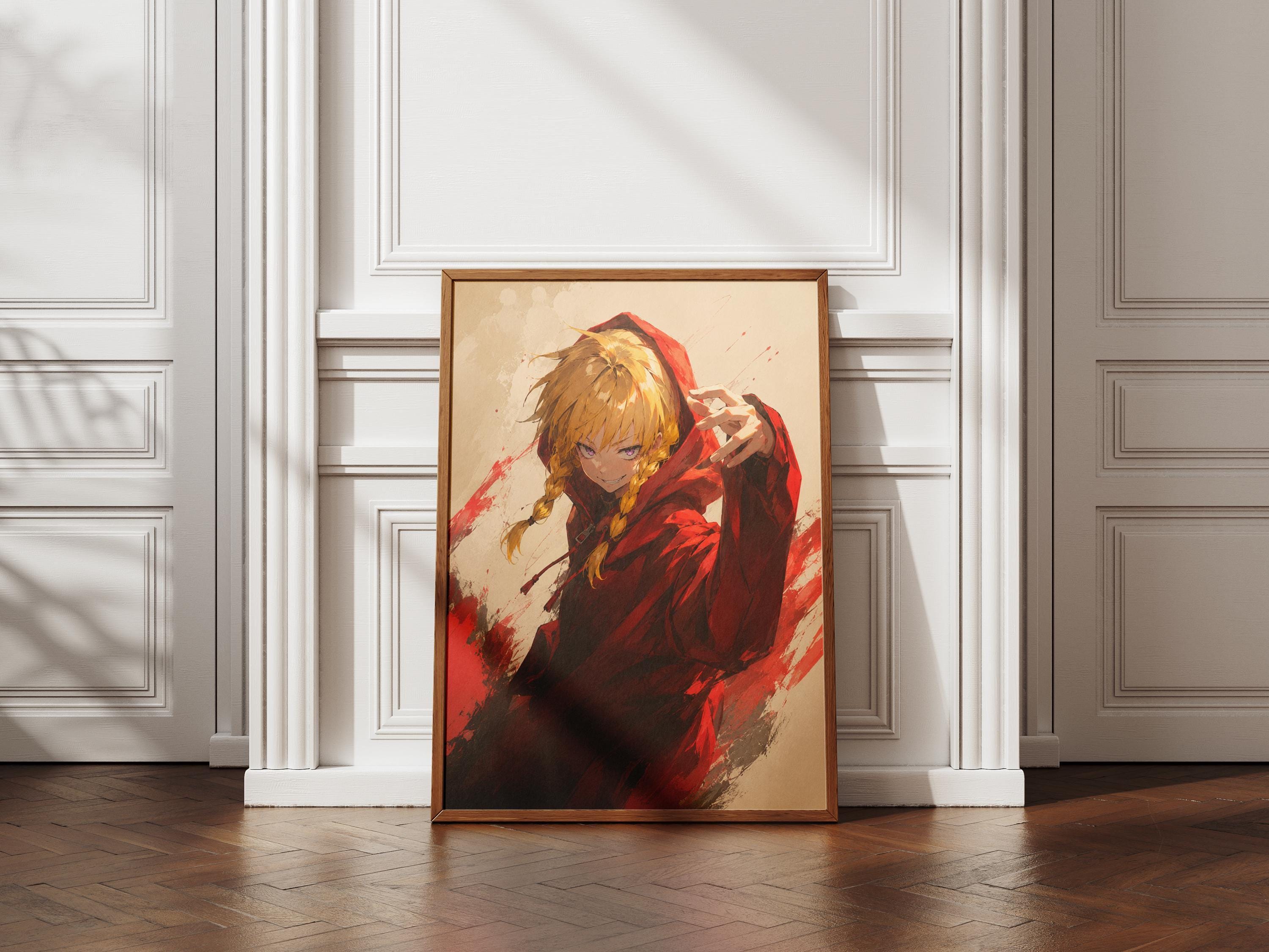 Póster de anime de Gabby Daemons, ilustración de varita mágica y espada (varios tamaños)