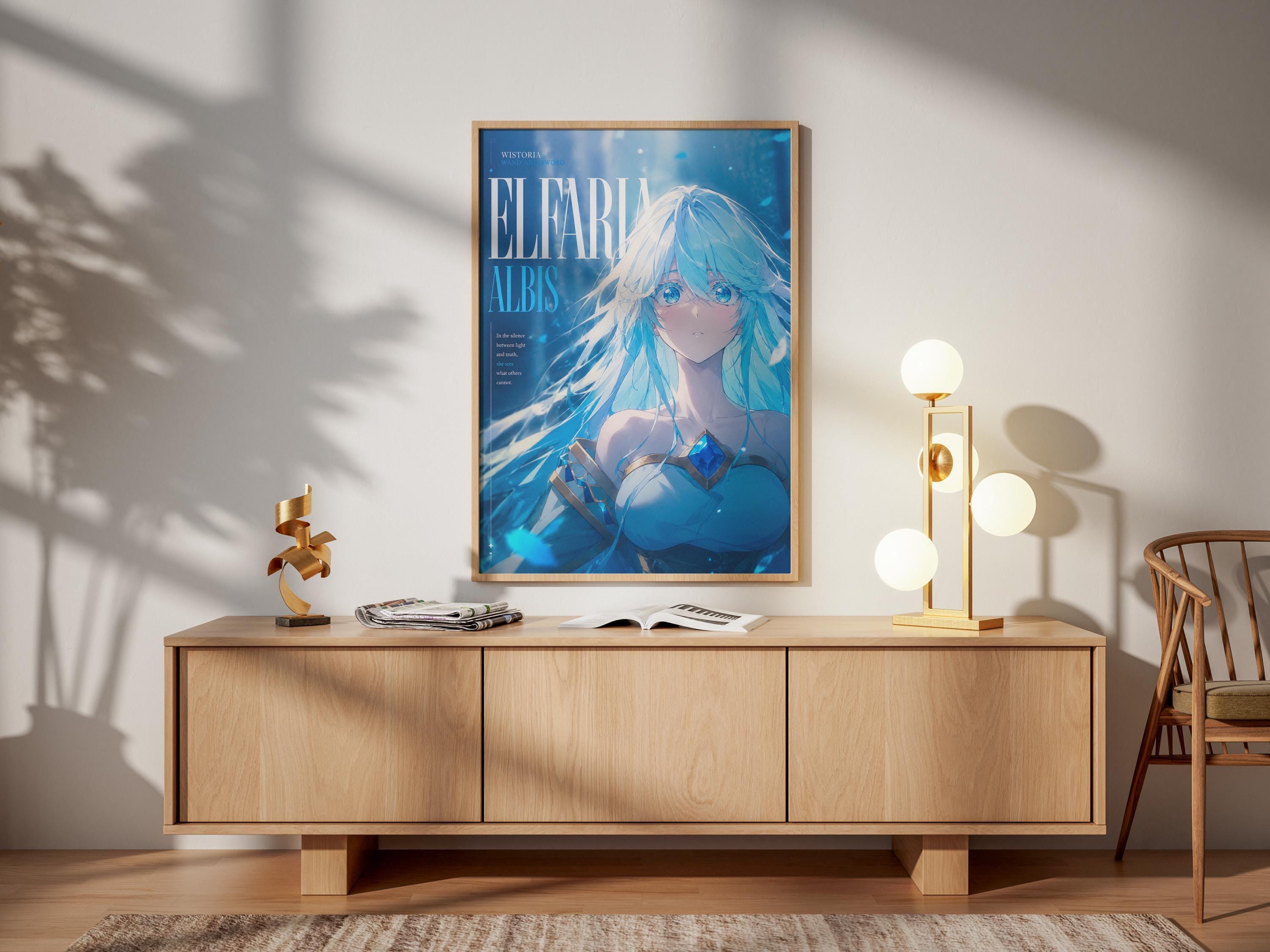 Wistoria Anime Poster – Elfaria Albis Matte Print | Magic Wand & Sword Art