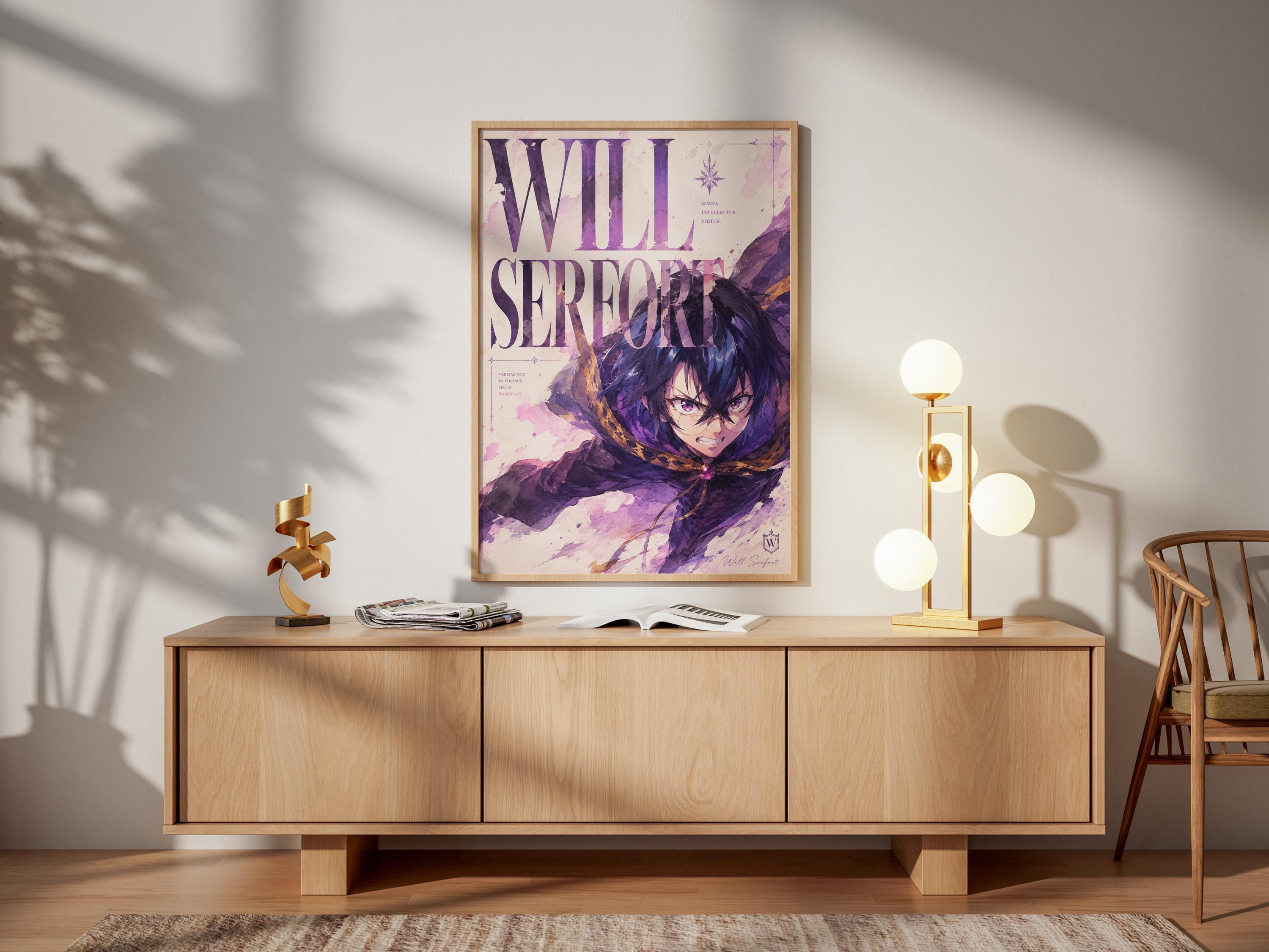 Wistoria Anime Poster – Will Serfort Wand and Sword Print | Fantasy Wall Art