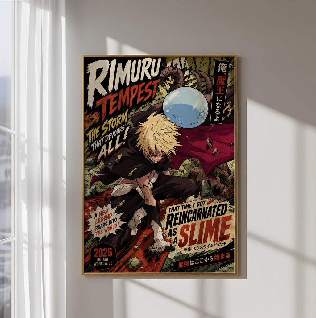 The image is a poster featuring an anime character with a large, blue ball in the background. The poster has a colorful and dynamic design, with text and imagery that appears to be related to the anime series.