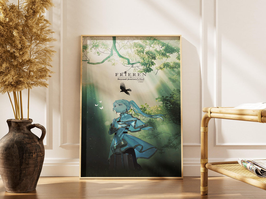 Frieren Anime Poster - Serene Elf Mage Artwork | Fantasy Anime Print