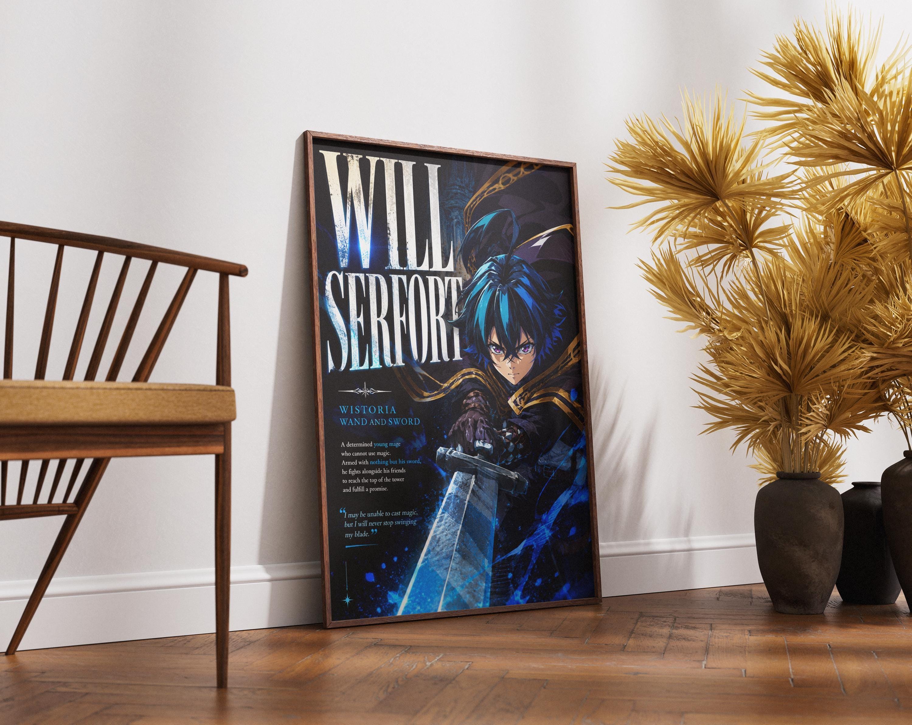 Wistoria Anime Poster – Will Serfort Wand and Sword Print | Season 2 Wall Art