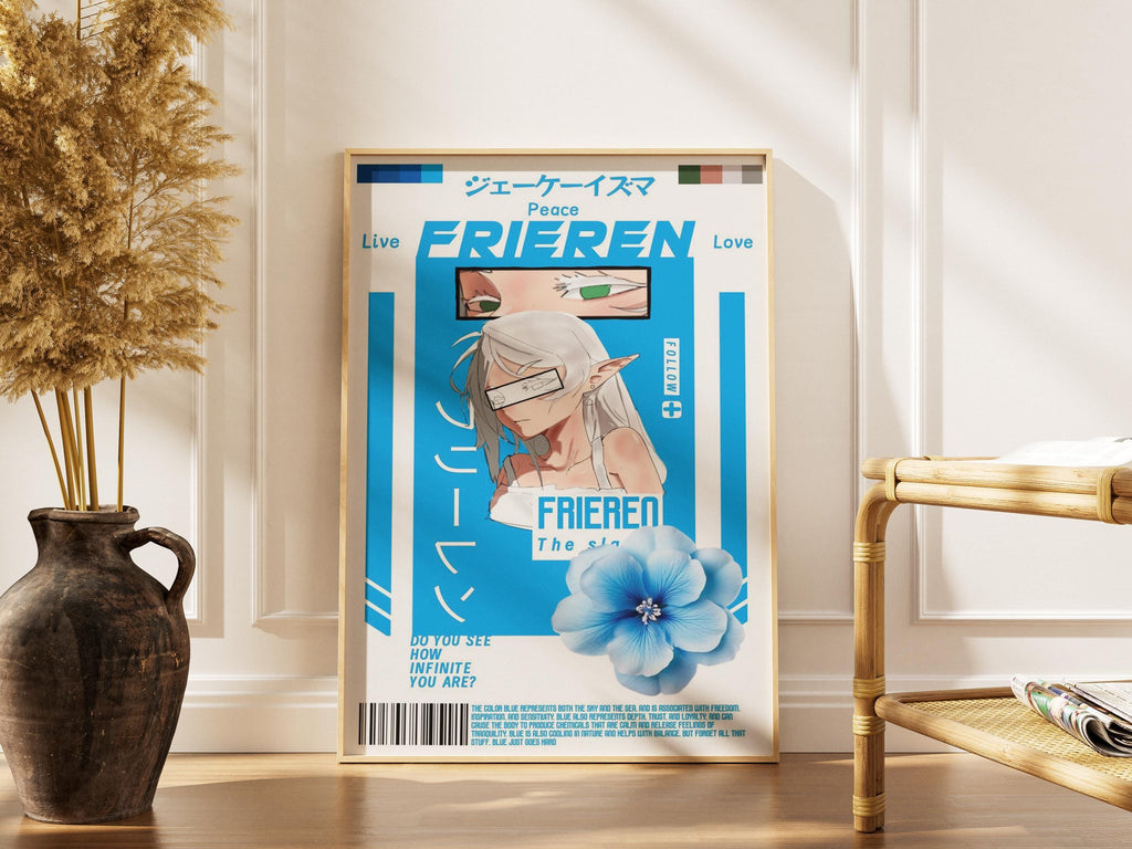 Frieren Anime Poster – Fantasy Wall Print | Elf Mage Poster on Premium Matte Paper