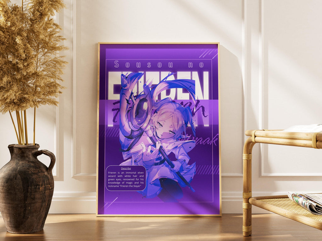 Sousou No Frieren Poster – Elf Mage Artwork | Premium Matte Anime Wall Art Print