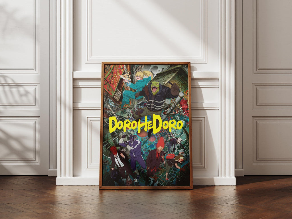 Dorohedoro Anime Poster – Season 2 Manga Print Featuring Caiman, Nikaido & Shin