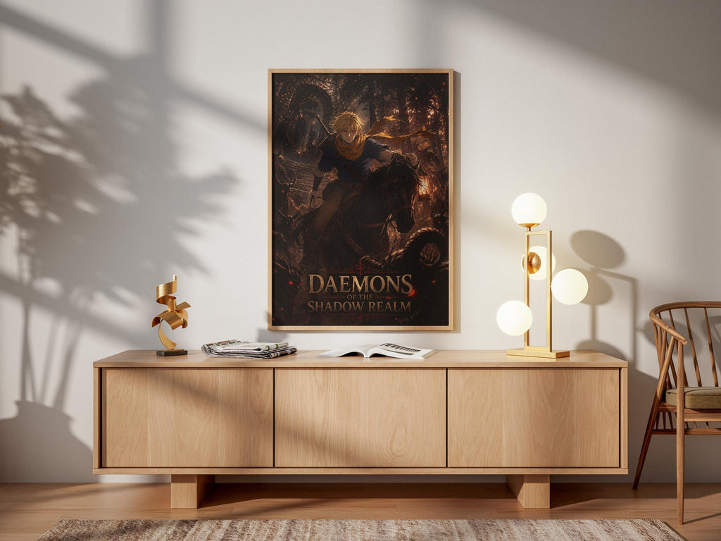 Yuru Anime Poster – Dark Fantasy Daemons Wall Art | Matte Paper Print
