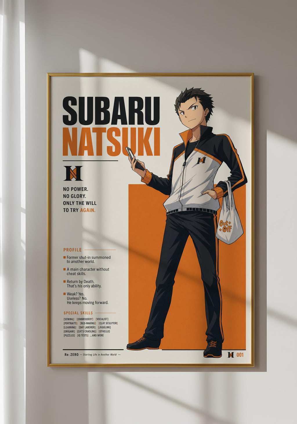 a poster hanging on the wall of a room